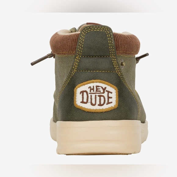 NEW Hey Dude Wally Mid GripR Workwear SIZE 12 Olive Green - Picture 2 of 4